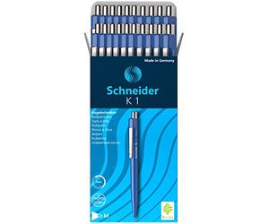 Schneider K1 3153 Stylo bille Bleu Lot de 20