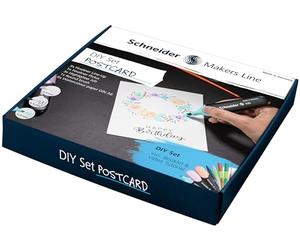 Schneider Kit de carte postale à faire soi-même (avec stylos, matériel de bricolage, livret et instructions vidéo)