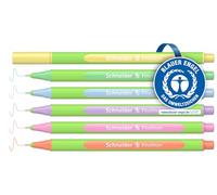 Schneider Line-Up 191085 Lot de 6 stylos à pointe fine pastel (épaisseur de trait 0,4 mm, en plastique biosourcé, récompensé par l'ange bleu)
