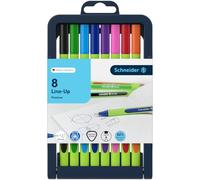 Schneider Optics - Étui 9 feutres Line-Up fineliner 0,4 mm triangulaire corps bio-sourcé - Assorti