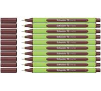 Schneider Line Up Fineliner, lot de 10 | Trait 0,4 mm, plastique biosourcé, écolabel Ange Bleu, prise en main ergonomique, pour l'école et le bureau