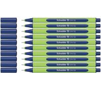 Schneider Line Up Fineliner, lot de 10 | Trait 0,4 mm, plastique biosourcé, écolabel Ange Bleu, prise en main ergonomique, pour l'école et le bureau