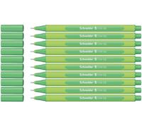 Schneider Line Up Fineliner, lot de 10 | Trait 0,4 mm, plastique biosourcé, écolabel Ange Bleu, prise en main ergonomique, pour l'école et le bureau