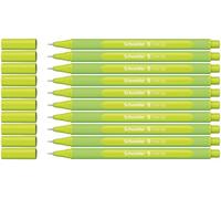Schneider Line Up Fineliner, lot de 10 | Trait 0,4 mm, plastique biosourcé, prise en main ergonomique, pour l'école et le bureau, lettering et calligraphie