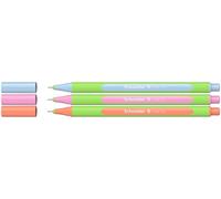 Schneider Line-Up Lot de 3 stylos à pointe fine pastel (pointe triangulaire 0,4 mm, boîtier en plastique biobasé)