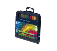 Schneider Link-it Stylos Feutre , Lot de 8, Feutres de Coloriage Marqueur Pointe Fine Standard Coleurs Assorties