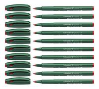 Schneider Lot de 10 feutres Topwriter 147 0,6 mm (Rouge) | Largeur de trait 0,6 mm, encre rouge