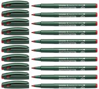 Schneider Lot de 10 feutres Topwriter 157 0,8 mm (Rouge)