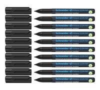 Schneider Lot De 10 Marqueurs Universel Maxx 224 Pointe Moyenne Permanent Noir