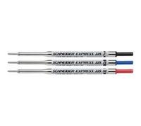 Schneider Express 225 - Recharges de stylo à bille (Rouge, Métallique, métal, acier inoxydable, G1, moyen)