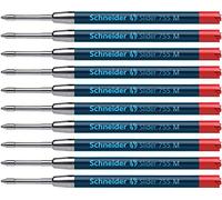 Schneider Lot de 10 recharges pour stylos à bille SLIDER 755 à technologie ViscoGlide mine M (Rouge) (Import Allemagne)