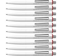 Schneider Lot de 10 stylos à bille rétractables K 3 Biosafe mine M (Rouge)