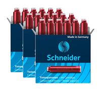 Boîte de 6 Cartouches d'Encre - SCHNEIDER - Rouge - Compatible Stylos Plume - Mixte - Adulte