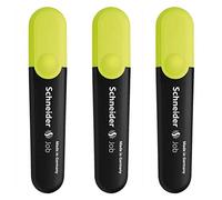 SCHNEIDER Lot de 3 Surligneurs Rechargeable Job Pte Biseau 1-5 mm Jaune