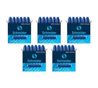SCHNEIDER Lot de 5 Boîtes 6 Cartouche d'encre Bleu royal effaçable