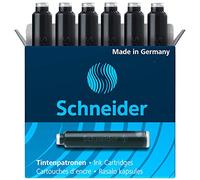 Schneider Optics - Cartouches d'encre - Noir - 6 pièces - Compatibles avec stylos à plume - Mixte