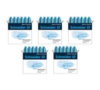Schneider Lot de 6 cartouches d'encre pastel (standard pour stylo-plume) Bleu glacé
