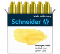 Schneider Lot de 6 cartouches d'encre pastel (standard pour stylo) Citron Cake L