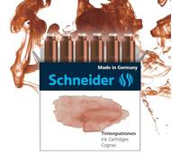 Schneider Optics – Cartouches d'encre pour stylo-plume – Lot de 6 – Pastel standard Cognac