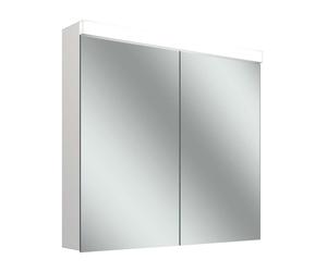 Schneider LOW basic 15 LED Armoire de toilette avec éclairage, 2 portes 45/45cm, 895x147x747mm, 171.490.01.02, Exécution: norme CH/corps blanc/4000K