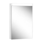Schneider LOW basic LED Armoire de toilette avec éclairage, 1 porte 50cm, butée changeable, 495x120x747mm, 171.250.02.0201, Exécution: norme UE/corps blanc/3000K