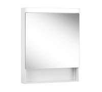 Schneider LOW basic LED Armoire de toilette avec éclairage, 1 porte 60cm, charnières interchangeables, compartiment ouvert en bas, 595x120x742mm, 171.265.01.0201, Exécution: norme CH/corps blanc/3000K