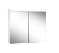 Schneider LOW basic LED Armoire de toilette avec éclairage, 2 portes 45/45cm, 895x120x747mm, 171.290.02.0201, Exécution: norme UE/corps blanc/3000K