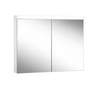 Schneider LOW basic LED Armoire de toilette avec éclairage, 2 portes 50/50cm, 995x120x747mm, 171.300.02.0201, Exécution: norme UE/corps blanc/3000K