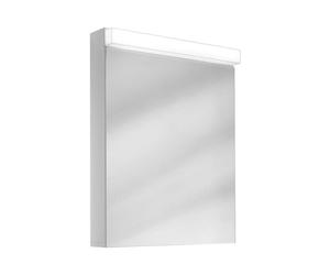 Schneider LOW Line Armoire de toilette LED, 1 porte 60cm, butée changeable, 595x120x756, éclairage en haut, 4000K, 151.260.01.02, Exécution: norme CH/corps blanc/4000K