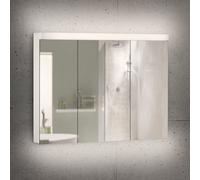 Schneider LOW plus LED armoire de toilette, 3 portes 30/40/30cm, 995x120x747mm, éclairage en haut, 172.101.02.0201, Exécution: norme UE/corps blanc/3000K