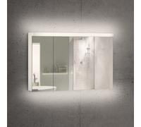 Schneider LOW plus LED armoire de toilette, 3 portes 30/60/30cm, 1195x120x747mm, éclairage en haut, 172.121.02.0201, Exécution: norme UE/corps blanc/3000K