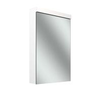 Schneider LOW plus LED armoire de toilette, 1 porte 50cm, butée changeable, 495x120x747mm, prise à gauche, éclairage en haut, 172.051.02.0201, Exécution: norme UE/corps blanc/3000K