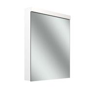 Schneider LOW plus LED armoire de toilette, 1 porte 60cm, butée changeable, 595x120x747mm, prise à droite, éclairage en haut, 172.062.01.02, Exécution: norme CH/corps blanc/4000K