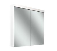 Schneider LOW plus LED armoire de toilette, 2 portes 40/40cm, 795x120x747mm, éclairage en haut, 172.080.02.0201, Exécution: norme UE/corps blanc/3000K