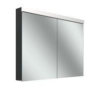 Schneider LOW plus LED armoire de toilette, 2 portes 50/50cm, 995x120x747mm, éclairage en haut, 172.100.01.44, Exécution: norme CH/corps noir mat/4000K