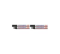 SCHNEIDER - Marqueur permanent 233, pointe biseautée, rouge Largeur de tracé: env. 1,0 - 5,0 mm, rechargeable -123302