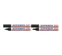 Schneider Optics Marqueur permanent Maxx 250 – pointe biseautée, rechargeable 2–7 mm Noir