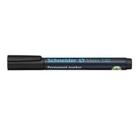 Schneider Maxx 130 Lot de 10 Marqueurs permanents rechargeables pour carton/papier/plastique/verre/métal Encre noir Noir G
