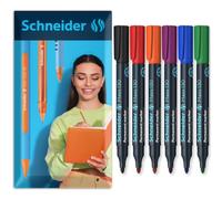Schneider Maxx 130 Lot de 6 marqueurs permanents à pointe ogive 1-3 mm | Marquages imperméables, haute résistance à la lumière, protection contre le bouchon de 2 à 3 jours, formule à faible odeur