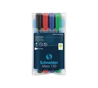 Schneider Maxx 130 Marqueur indélébile couleurs assorties 1,0 - 3,0 mm, 4 pces