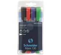 Schneider maxx 130 marqueur permanent bleu foncé pochette de 4 113094 Bleu G