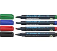 Schneider Maxx 130 Marqueur permanent Bleu Foncé Pochette de 4