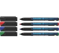 Schneider Maxx 222 F Marqueur permanent Couleurs assorties Pochette de 4