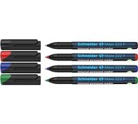 Schneider Maxx 222 F Marqueur permanent Couleurs Assortis Pochette de 4