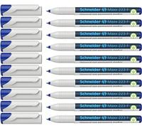 Schneider Maxx 223 F Marqueur universel, lot de 10, Bleu | Non permanent, effaçable à l'humide, épaisseur de trait 0,7 mm