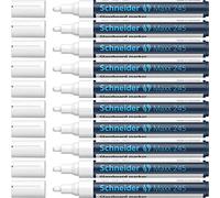 Schneider Maxx 245 Lot de 10 marqueurs en verre effaçables à sec Blanc