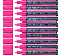 Schneider Maxx 245 Lot de 10 marqueurs en verre effaçables à sec Rose