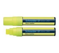 Schneider Maxx 260 - Marqueur - Pour Verre - Jaune - Craie Liquide À L'eau - 2-15 Mm - Trait Large