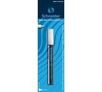 Schneider Maxx 265 Marqueur craie, Blanc | Effaçable à l'humide, à base d'eau, sans odeur, épaisseur de trait de 2 à 3 mm