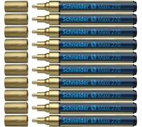 Schneider Maxx 270 Lot de 10 Marqueurs peintures et décoration Pointe ogive Encre or